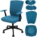 4 Pcs Office Chair Covers Stretchable Armrest Seat,XL,Emerald Green by Tallew
