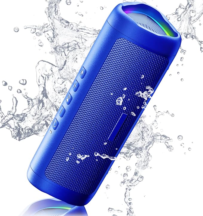 Bluetooth Speaker, 20W HD Sound, Portable Wireless, IPX5 Waterproof, Up to 24H Playtime, TWS Pairing, for Home/Party/Outdoor/Camping/Beach Essentials, Electronic Gadgets, Birthday Gift (Blue) by BolaButty