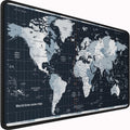 Large Gaming Mouse Pad with Stitched Edges, 31.5x15.7 in Extended Computer Keyboard Mouse Mat, Water Resist Non-Slip Mousepad Rubber Base Long XXL Desk Mousepad for Work & Gaming, Home, Map by Naukay
