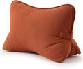 Pat. Pend. Corduroy Back Support Pillow for Bed Sitting and Headboard Support, Lumbar Cushion for Relaxing and Watching TV, Triangle Backrest Pillow, Brick Red by Ailuteie