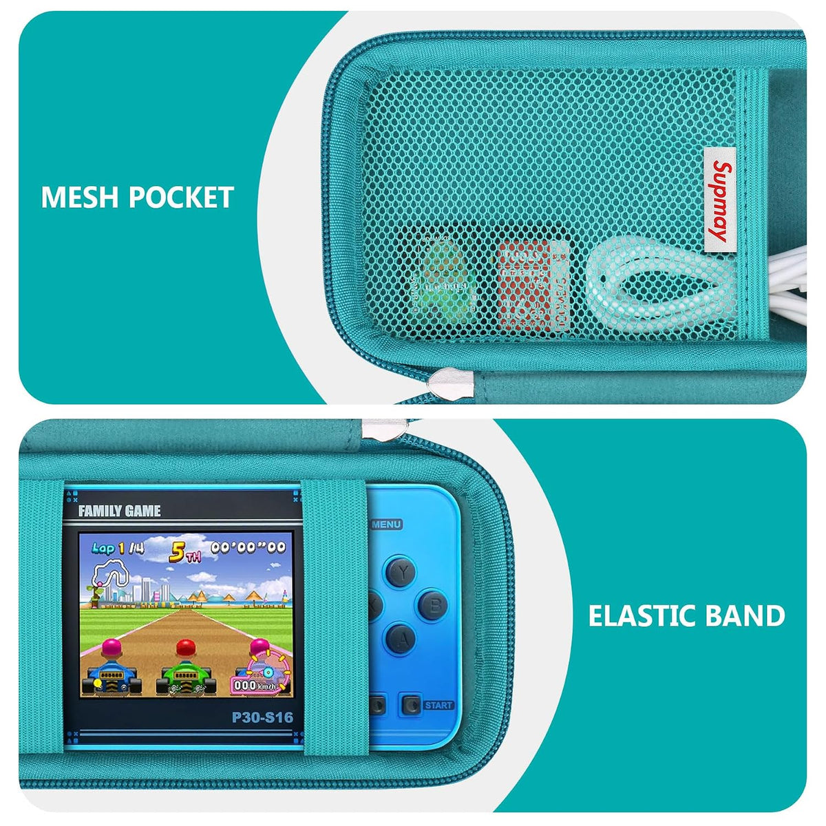 Supmay Carrying Case Compatible with WELLST-G Handheld Game for Kids, Green - Image 4
