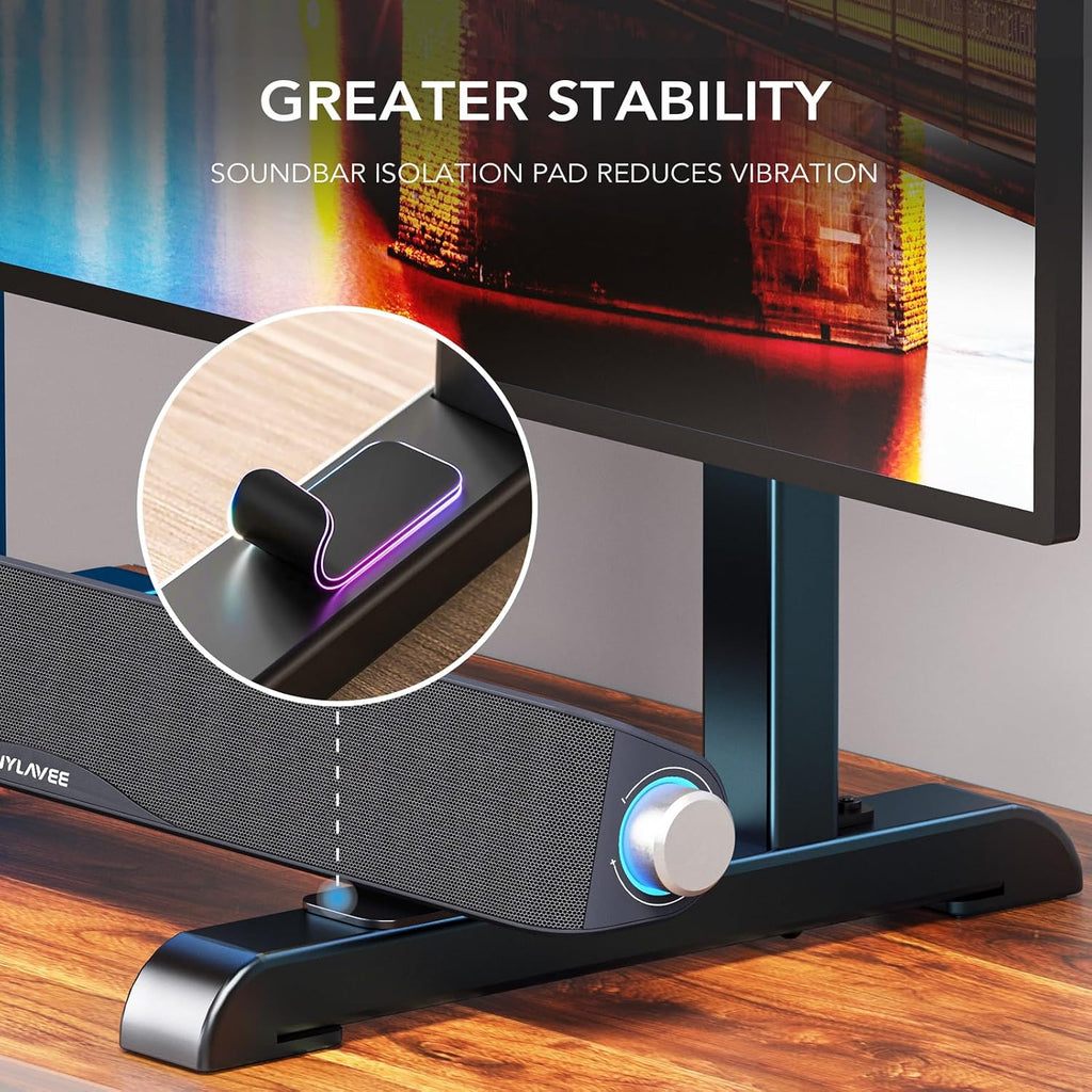 Universal TV Stand, Table Top TV Stand Base Wobble Replacement for Most 24 to 80 Inch LCD LED TVs, 7 Height Adjustable TV Legs Hold up to 150lbs, Max VESA 800x500mm, Black AX10TB02 - Image 3