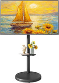 Rolling TV Stand for 37-86" TVs, 110 lbs, Black by ECOTINY