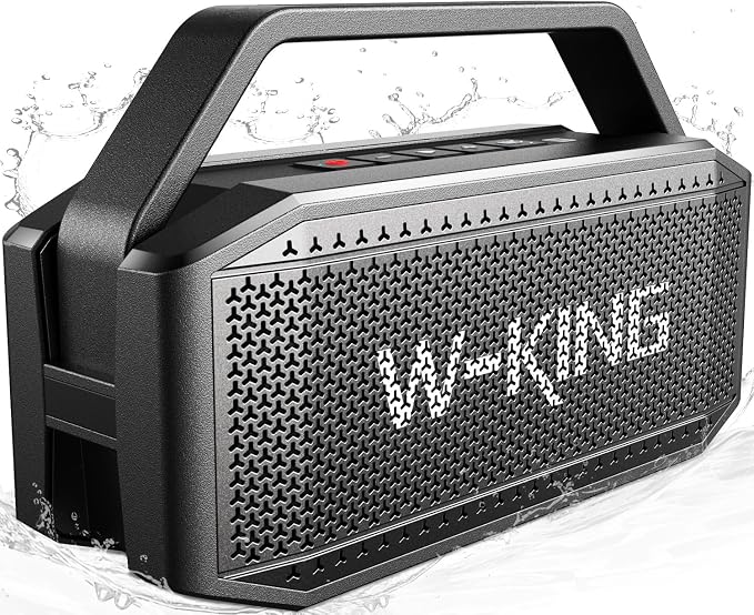 W-KING Loud Bluetooth Speaker, 100W Max IPX6 Portable Waterproof Outdoor Speakers Bluetooth Wireless 108dB Large Rugged Floating Boombox, 60W Deep Bass Subwoofer/40H/TF/AUX/Custom EQ for Party Camping by W-KING