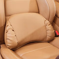 Memory Foam Lumbar Support Pillow for Car, Palomino Brown, 1 Pack | Leather Lumbar Pillow for Lower Back Pain Relief - Back Cushion for Driving - Chair Support for Office Chair, Gaming Chair by Dapucarin