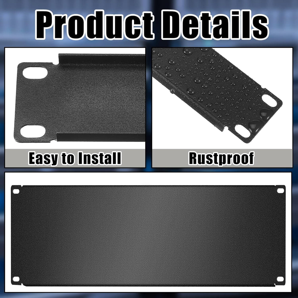 Zhengmy Blank Panel 1u 2u 4u 19 Inch Metal Rack Mount Filler, 6 Pieces - Image 4