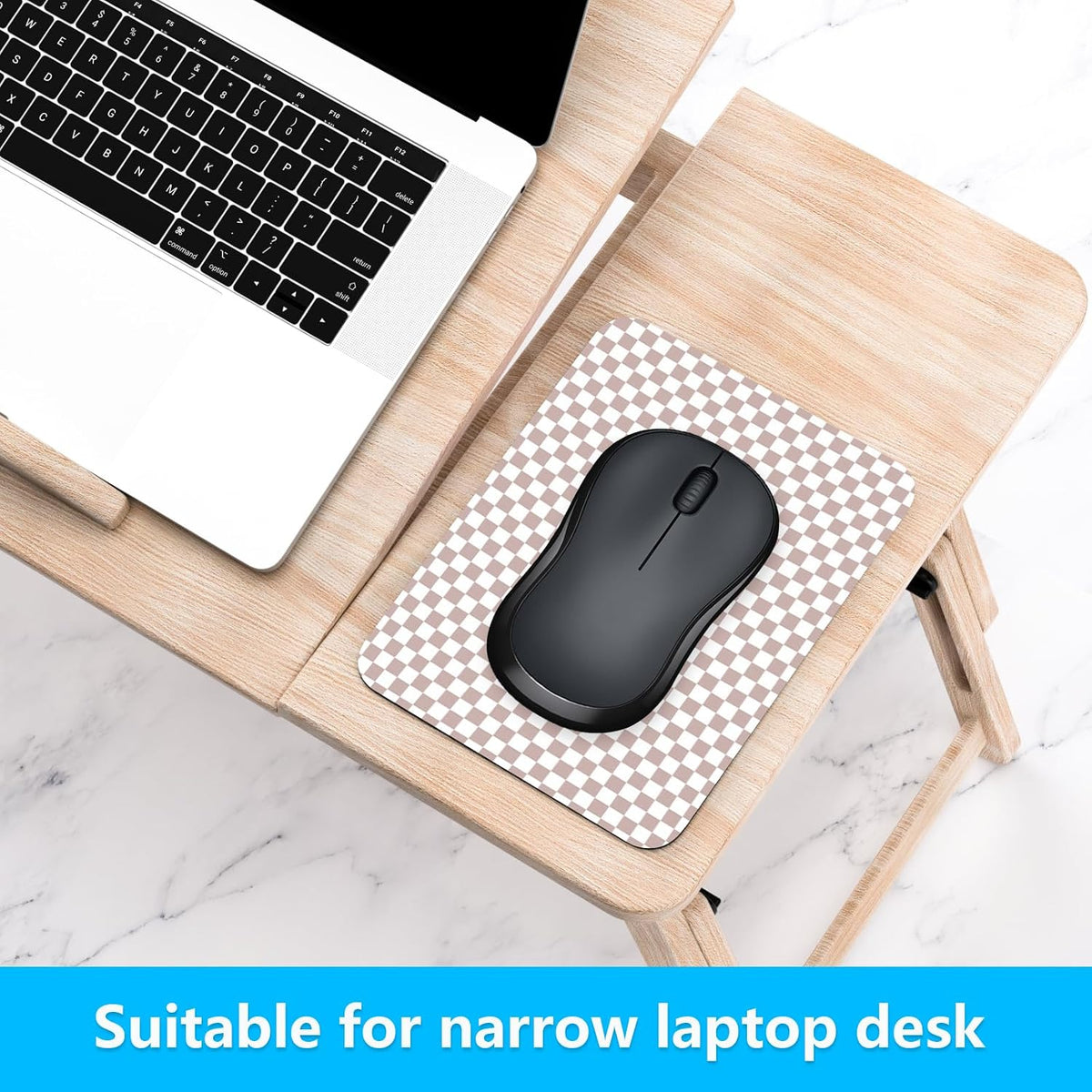Small Mouse Pad, 6 x 8 Inch Thick Rubber Premium-Textured Non-Slip Portable & Washable Mini Mouse Mat for Women Men Wireless Laptops Keyboard Tray Gaming Work Office Travel,Dusty Rose - Image 4