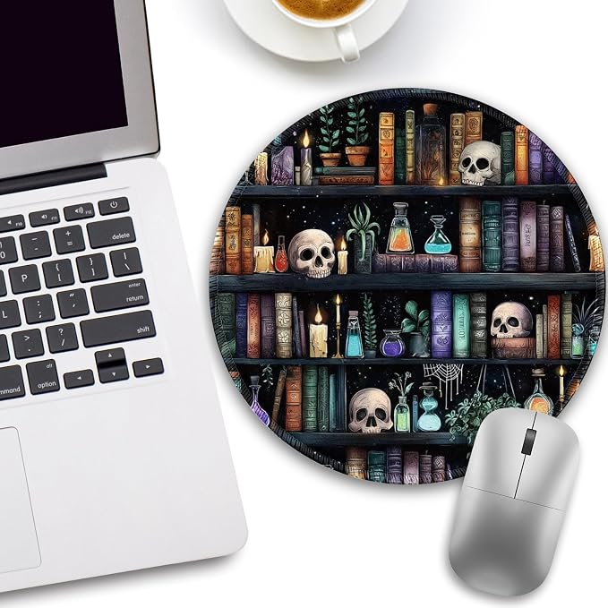 Funny Work Mouse Pad, Small Round Mousepad for Desk, Laptop | Mini Travel Wireless Mice Pad for Computer, Office Accessories, Coworker Gifts, 8.6 x 8.6 inch - Image 2