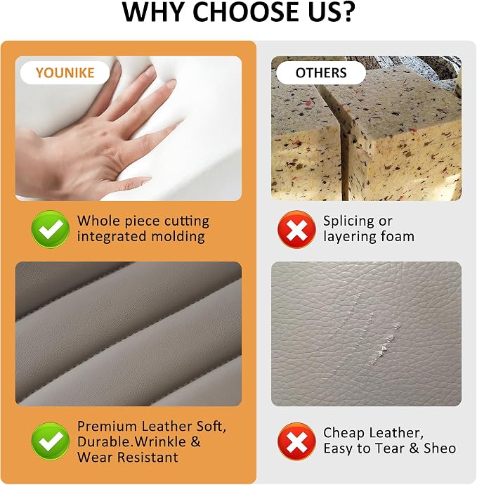 YOUNIKE Office Desk Chair with Wheels Armless Vanity Chair Ergonomic Grey | Faux Leather Upholstered with Rocking Back, Swivel Height Adjustable, Modern Small Cute Task Chair For Sewing Drafting - Image 5