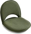 Floor Chair 5-Position Adjustable Back Support Chair Foldable Camping,Video-Gaming Reading Watching, Upholstered Meditation Convenient Seats (Green) by YOUKEEJOJO