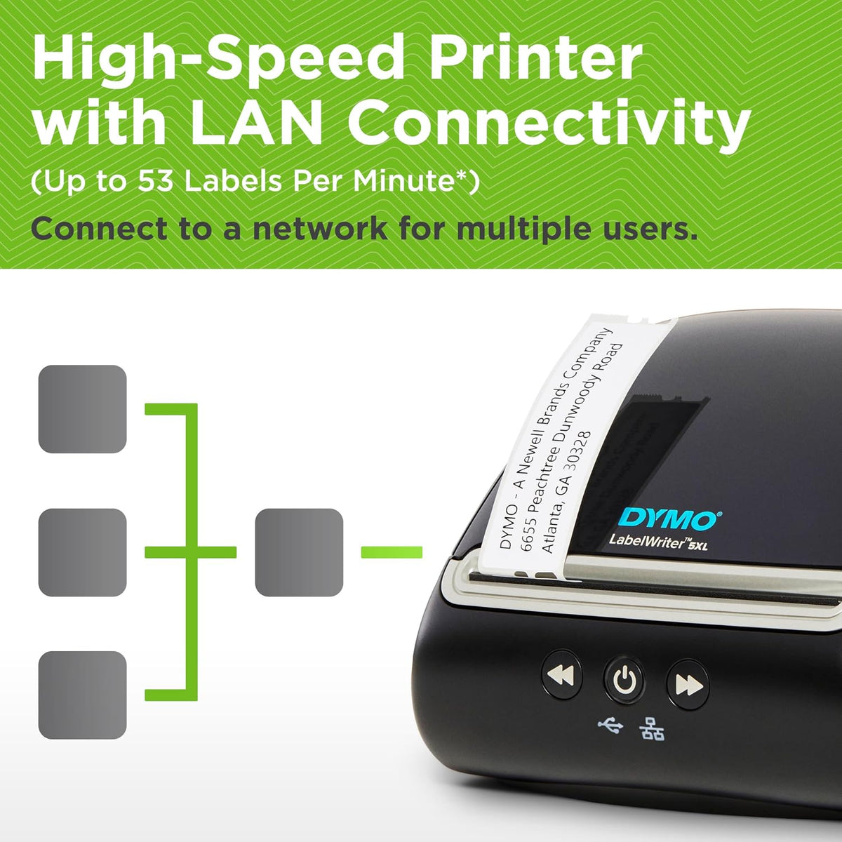DYMO LabelWriter 5XL Printer Bundle, Machine + 2 Rolls, Extra-Wide Labels - Image 6
