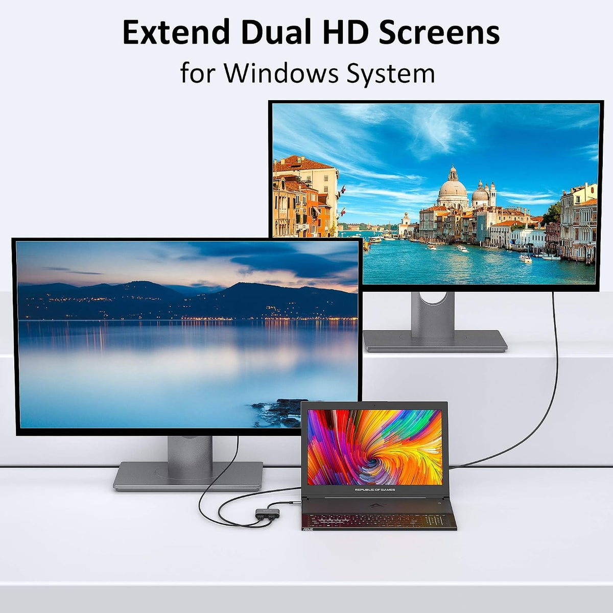 Selore&S-Global USB C to Dual HDMI Adapter 4K @60hz, Type C to HDMI Converter for MacBook Pro Air 2020/2019/2018,LenovoYoga 920/Thinkpad T480,Dell XPS 13/15/17,etc - Image 4