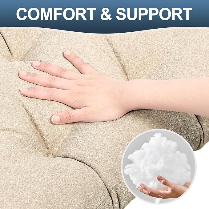 Back Pillow for Recliner Lumbar Support Pillow Soft and Fluffy Back Support Cushion Thick Lumbar Cushion for Chairs, Recliners,Sofa, Couch and Bed for Pain Relief Beige - Image 6