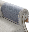 MINJIATEX Couch arm Covers,Non-Slip lace Sofa arm Covers Set of 2 Washable Sofa armrests Covers for Living Room Recliner Chair arm Cover Protectors for Leather Sofa armrest slipcover (GYDF-Grey) by MINJIATEX