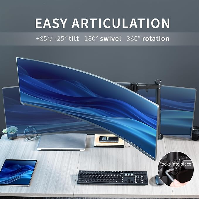 VIVO Single Monitor Desk Mount, Fully Adjustable Stand - Image 3
