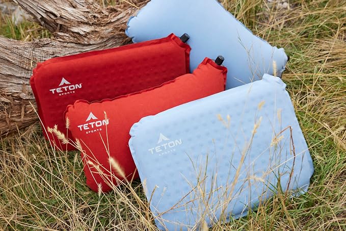 Teton Camping Seat Cushion; Stadium Seat; Office Chair; Car Pad; Inflatable, Bluestone - Image 8