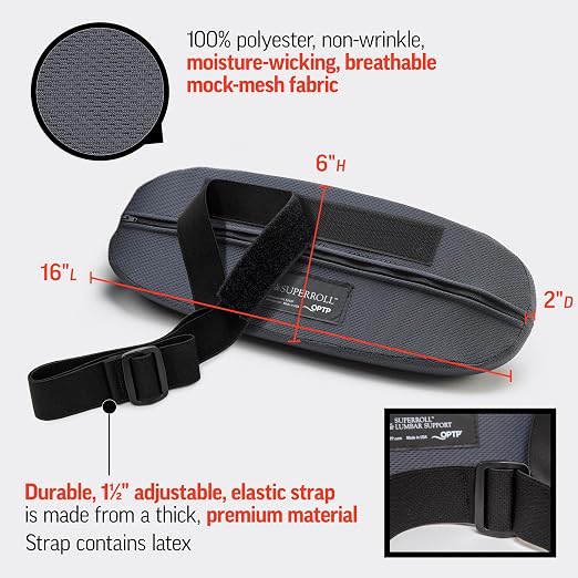 OPTP Back Pain Package – Original McKenzie SuperRoll & Treat Your Own Back | USA-Made low back lumbar pillow for office chairs & car seats & Treat Your Own Back book, 9th edition, by Robin McKenzie - Image 3