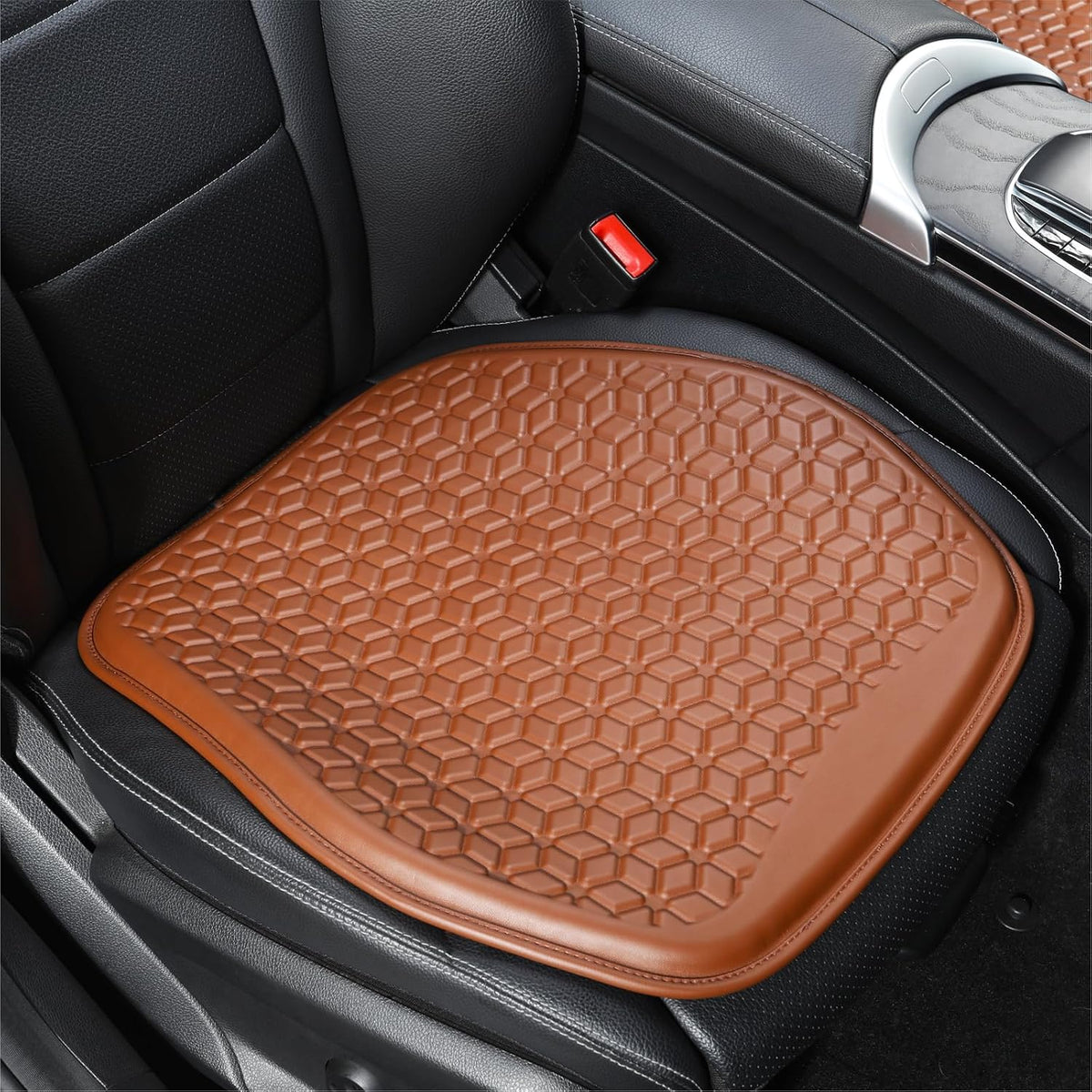 Thin Cool Gel Seat Cushion PU Leather for Car Seat Office Chair by Binsheo
