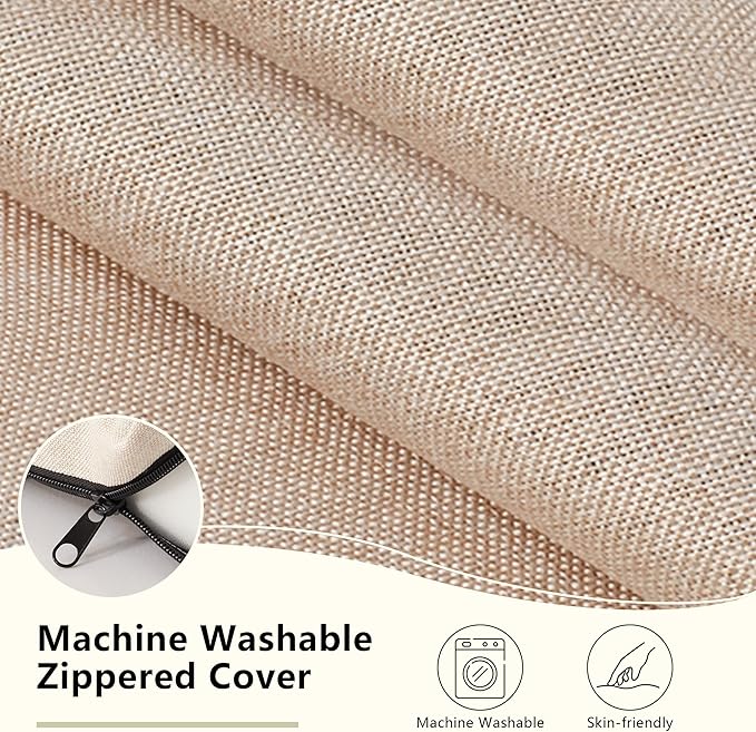 Nordjager Chair Cushions for Dining Chairs, 2 Pack Memory Foam Cushion | 2.5" Thick Chair Cushion; Waterproo Surface with 17" x 16" Size for Kitchen & Dining Chairs, Secure Ties and Washable Cover. - Image 6