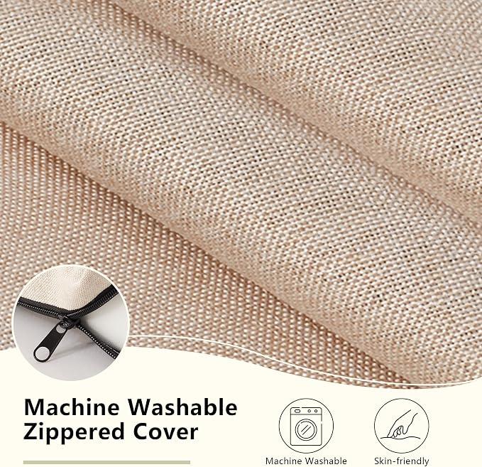 Nordjager Chair Cushions for Dining Chairs, 4 Pack Memory Foam Cushion | 2.5" Thick Chair Cushion; Waterproo Surface with 17" x 16" Size for Kitchen & Dining Chairs, Secure Ties and Washable Cover. - Image 6