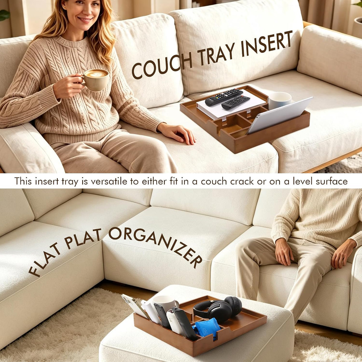 Oversized Bamboo Couch Table Insert Between Cushion,15.75"x13.38" - Image 9