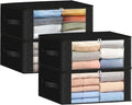 Fab totes 35L Closet Organizers, Foldable Under Bed Storage Containers | Storage Bags with Zippers,Window and Handles for Organizing Bedroom, Closet, Clothing,Organization with Handle by Fabtotes