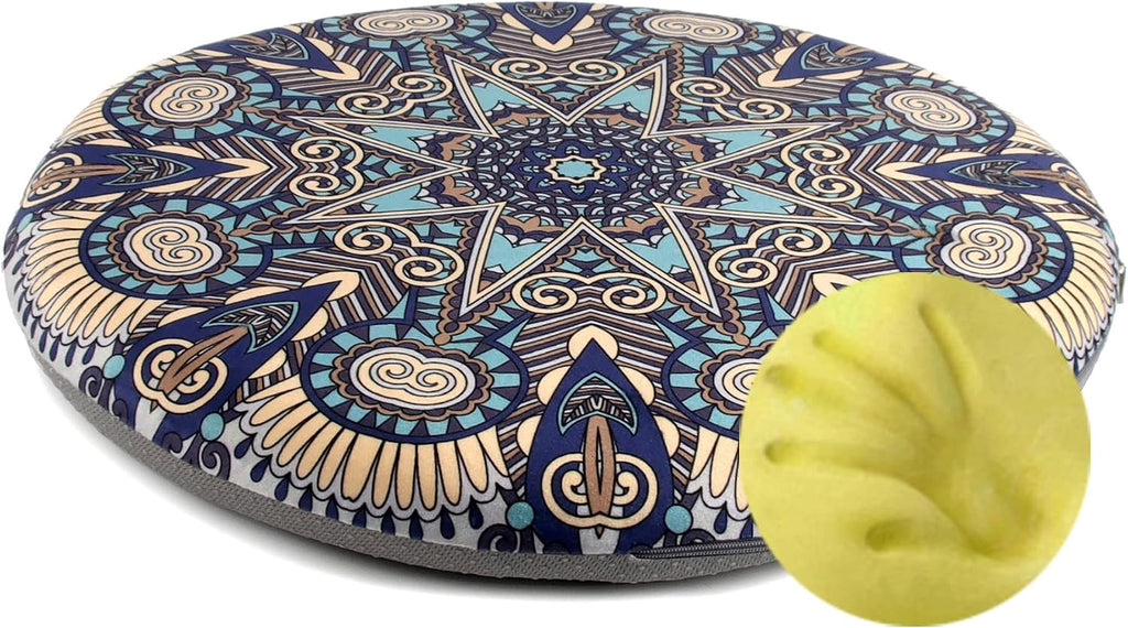 Sigmat Memory Foam Seat Cushion Anti-Slip Soft Round Stool Cushion Chair Pad 13 Inch Geometric by Sigmat
