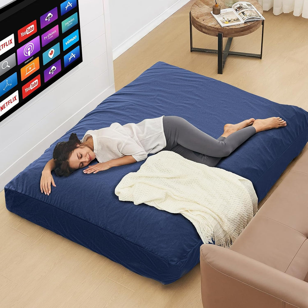 Bean Bag Chairs for Adults - Giant Bean Bag Convertible Floor Sofa - Image 2
