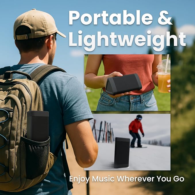 OontZ Angle 3 Gen 4 Portable Bluetooth Speaker, 12W, 24-Hour Playtime | Compact 12W Bluetooth speaker with clear sound,100-ft range, IPX5 waterproof, AUX Input, USB-C Charging Cable. - Image 3