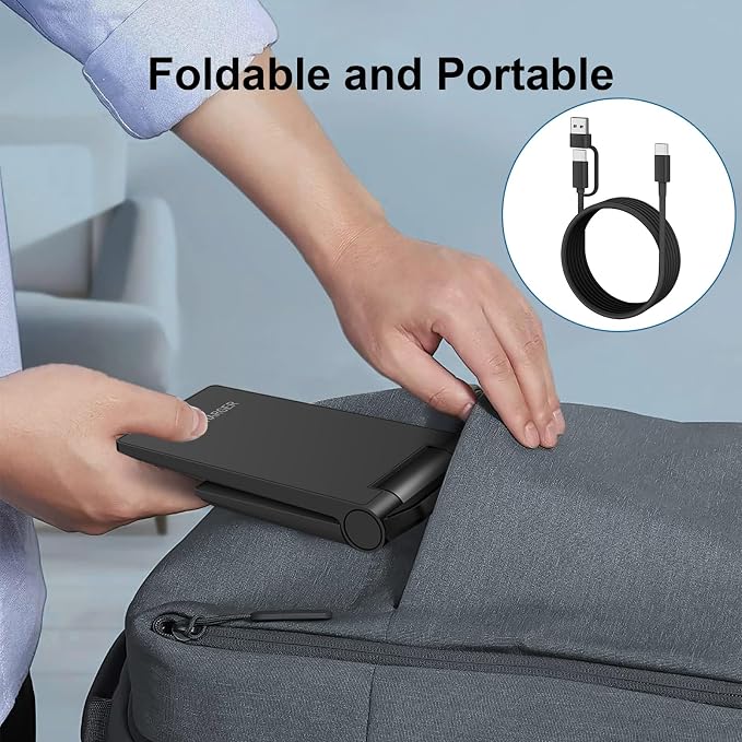 PDKUAI 2 in 1 Wireless Charger,[New Update] 25W Foldable Wireless Charging Station for Samsung Galaxy 25/24/23/Note 20/Buds3,Dual 15W Fast Dual Induction Charge Stand for iPhone 17/17 Pro/16/15/14 - Image 4