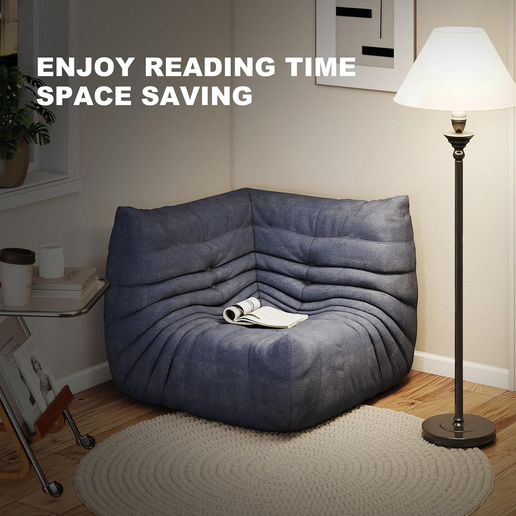 Full Foam Corner Chair, Bean Bag Floor Couch for Adults, Waterproof Fabric - Image 3