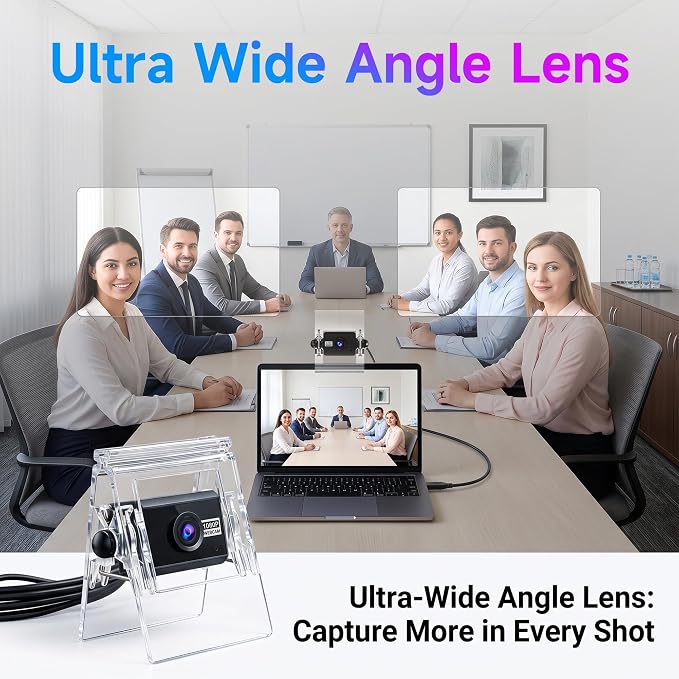 1080P USB HD Webcam with Microphone， Web Camera for PC，with Auto White Balance for Video Calls, Live Streaming Gaming & Online Meetings ，USB Streaming Camera - Image 7
