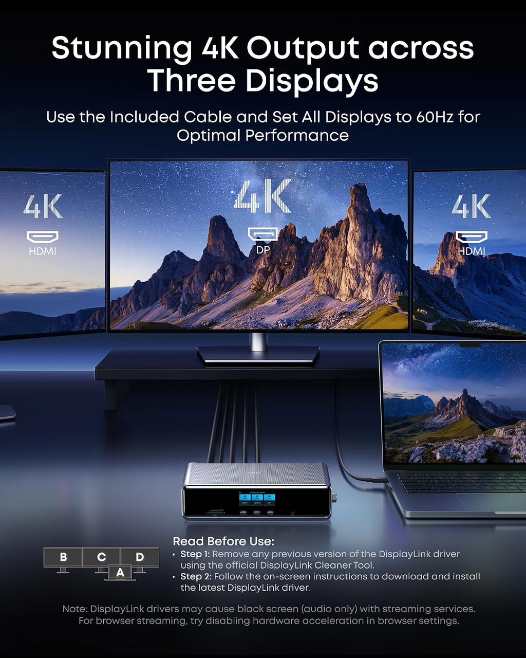 Anker Prime Docking Station (DL7400), 14-in-1 Triple Display, DisplayLink - Image 4