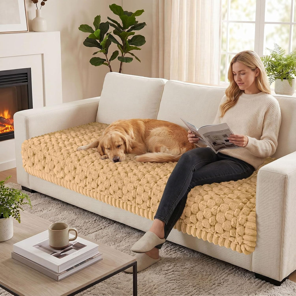 Smiry Couch Covers for Dogs, Non Slip Fuzzy Pet Sofa Protector Washable - Image 5