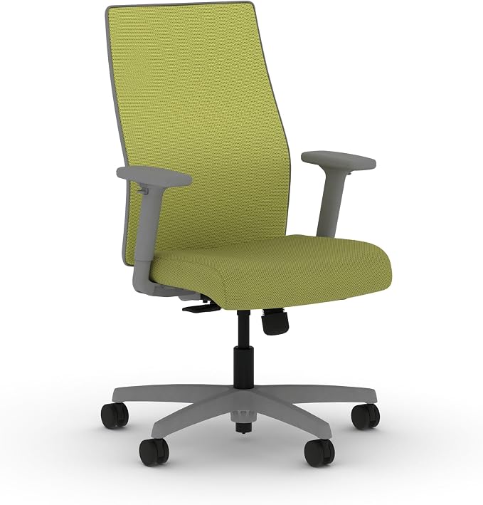HON Ignition 2.0 Ergonomic Office Chair, Lumbar Support, Pear | Ergonomic office desk chair with lumbar support, adjustable arms, office decor, workstation comfort for focused productivity by HON