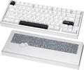 KEEBMONKEY WOBKEY Rainy 75 CNC Aluminum HMX/JWK/Cocoa Switches Triple-Mode Connectivity Mechanical Keyboard with Superior Acoustics, RGB/FR4/Silver SUS304/7000mAh/Cocoa Switch (Pro - Silver) by KEEBMONKEY