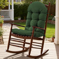Rocking Chair Cushions, Indoor/Outdoor Adirondack Chair Cushion, Waterproof and Fade-Resistant Rocking Chairs Pads, Non-Slip Tufted High Back Patio Chairs Cushion with Ties, 44x19x4 Inch, Forest Green by Aegisun