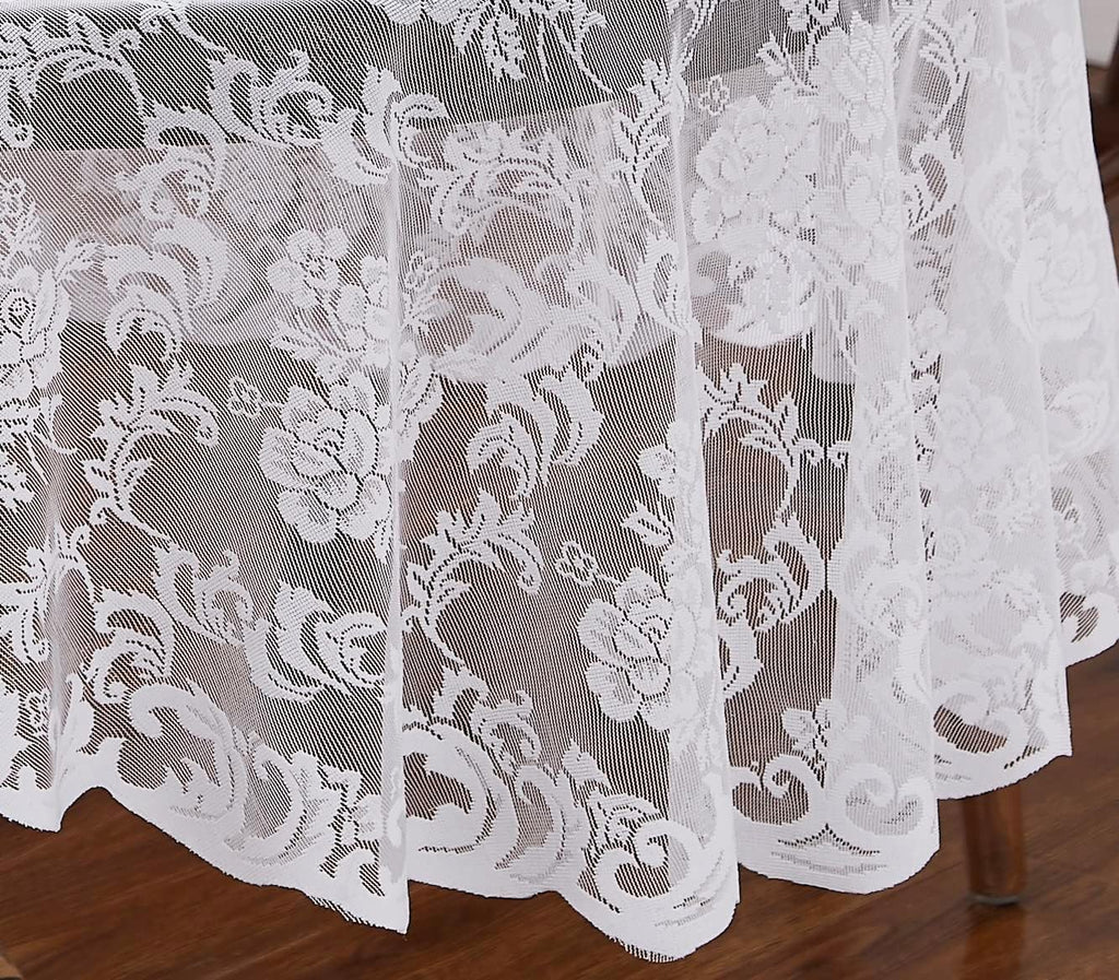 Warm Home Designs 60 x 84 White Oval Wedding Tablecloth. MTC White Oval 84 - Image 3