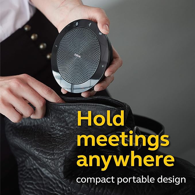Jabra Speak 510 UC Wireless Bluetooth Speakerphone – Outstanding Sound Quality, Portable Conference Speaker for Holding Meetings Anywhere - Certified for Zoom & Google Meet - Image 4