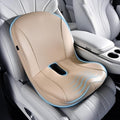 Coverado Car Seat Cushion and Lumbar Support Pillow One Piece, Napa Leather Memory Foam Ergonomic Back Support Driving Seat Cushion for Back Pain, Non-Slip Washable Cushion for Car, Driver, Office by COVERADOAUTO