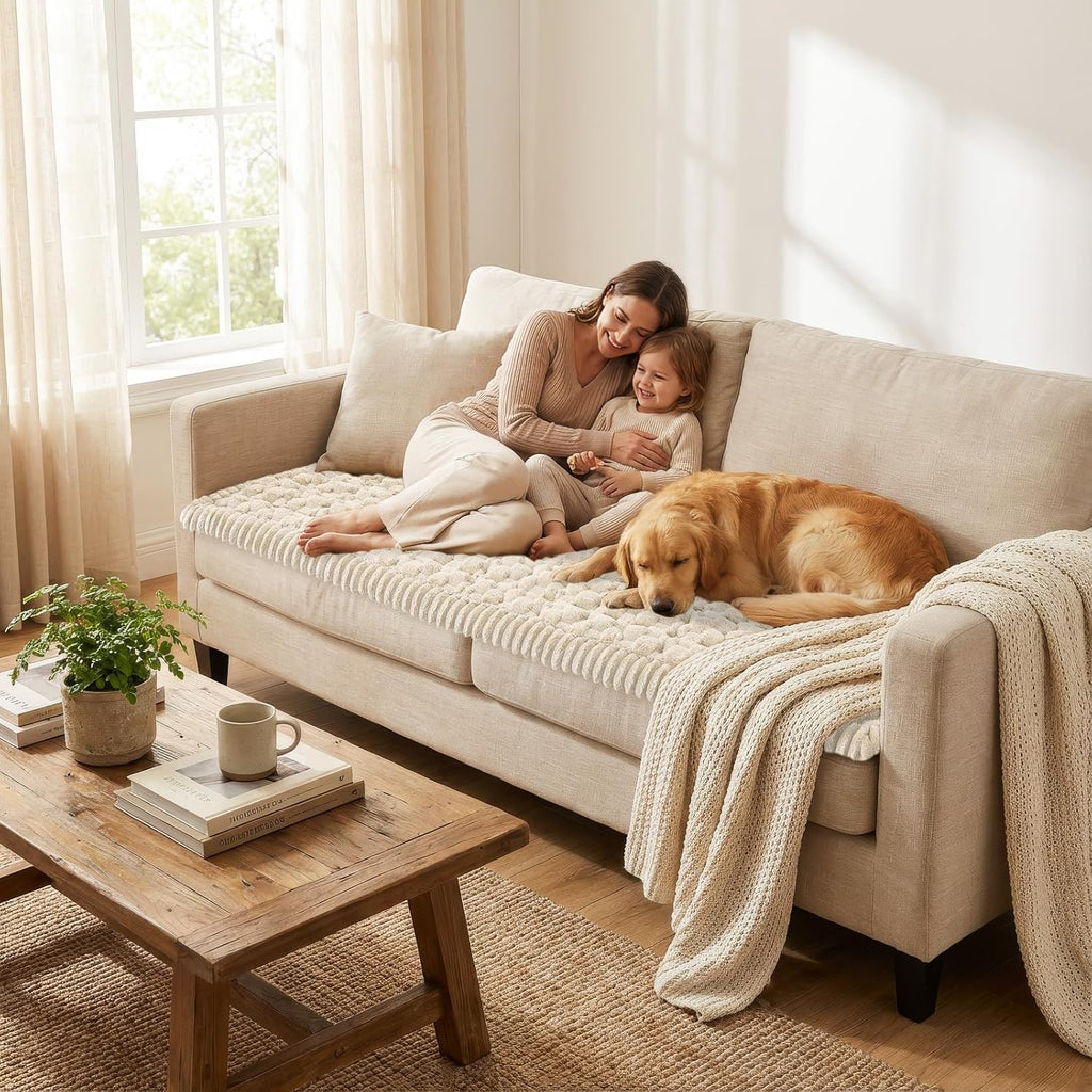 Smiry Couch Covers for Dogs, Non Slip Fuzzy Pet Sofa Protector Washable - Image 5