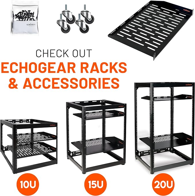 ECHOGEAR Rack Cable Management Tie Bar Kit - Includes 4X 1U Tie Bars, 24 Zip Ties, 8 Cage Nuts, & 8 Screws - Works with 19" Open Frame Racks & Enclosures - Image 9