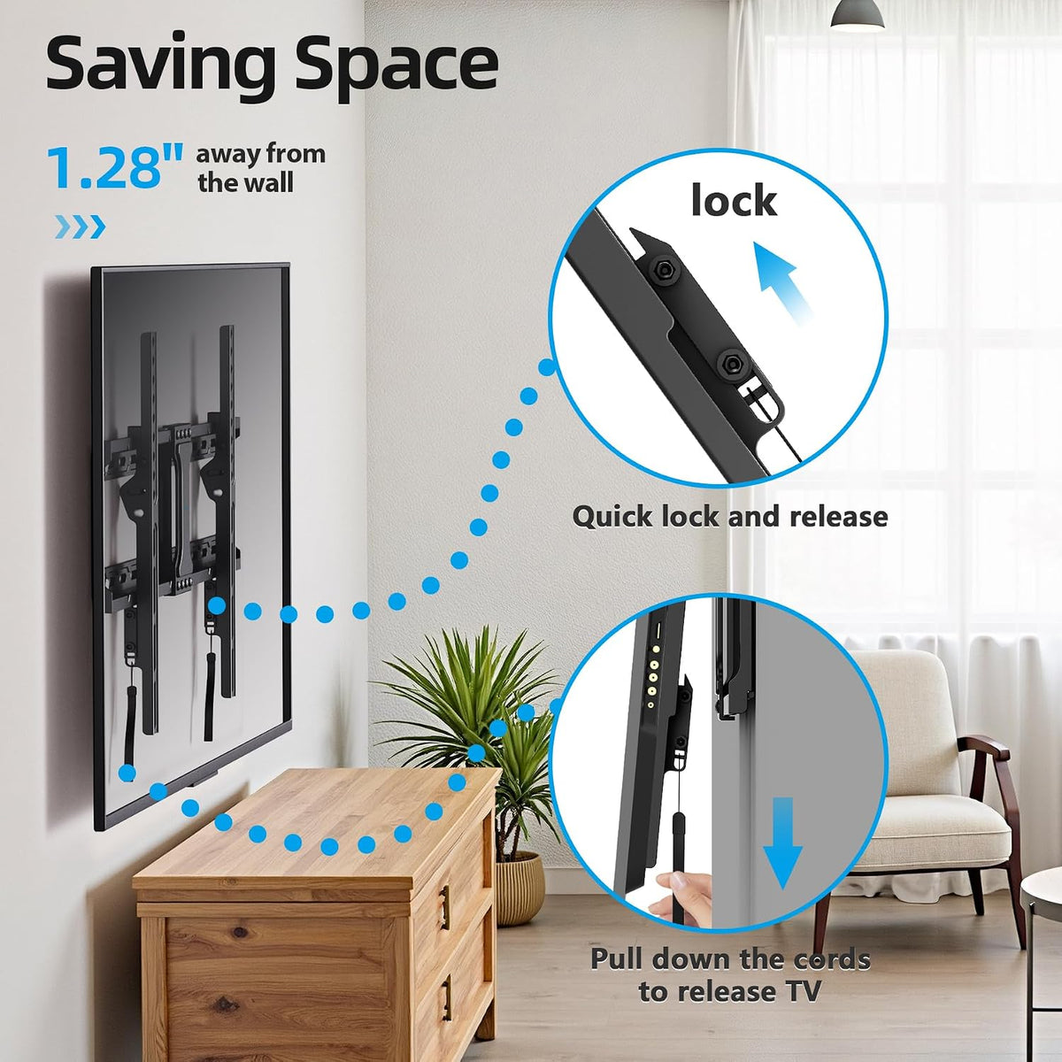 Fixed TV Wall Mount Bracket for 50 55 65 70 75 85 86 Inch TVs - Image 3