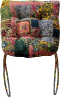 vctops Boho Paisley Chair Cushions with Ties Patchwork U-Shaped Soft Cozy Cotton Linen Chair Pads Non Slip Seat Cushions for Indoor Dining Room and Kitchen Chairs (Pink A,18"x18") by vctops