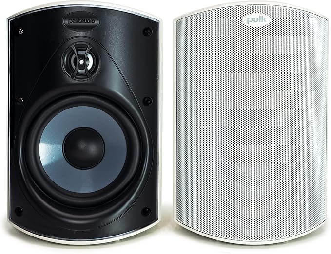 Polk Audio Atrium 4 Outdoor Speakers, Powerful Bass (Pair, White) by PolkAudio