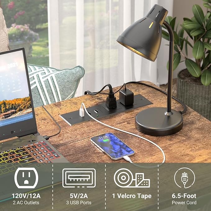 Besiost 39" Height Adjustable Standing Desk with Power Outlets - Manual Rolling Stand Up Desk with Wheels Small Portable Computer Desk Mobile Laptop Table with Storage Shelves for Home Office, Rustic - Image 4