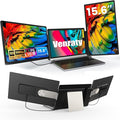 Upgraded Detachable 15.6" Laptop Screen Extender,FHD 1080P IPS Triple Portable Monitor for Laptop, Multiple Screens Design Monitor Extender for 13"-17.3" Laptops (Mac, Wins, Android, Dex) by Venraty