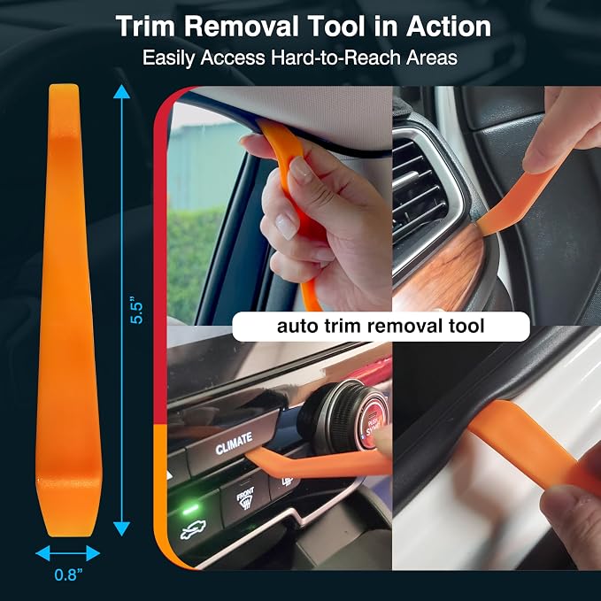 Dash Cam Installation Kit – Trim Removal Tool, 20 Strong Adhesive Cable Clips, Reusable Cable Ties, Split Sleeve & Foam Pads – Clean Car Wire Organizer - Image 3