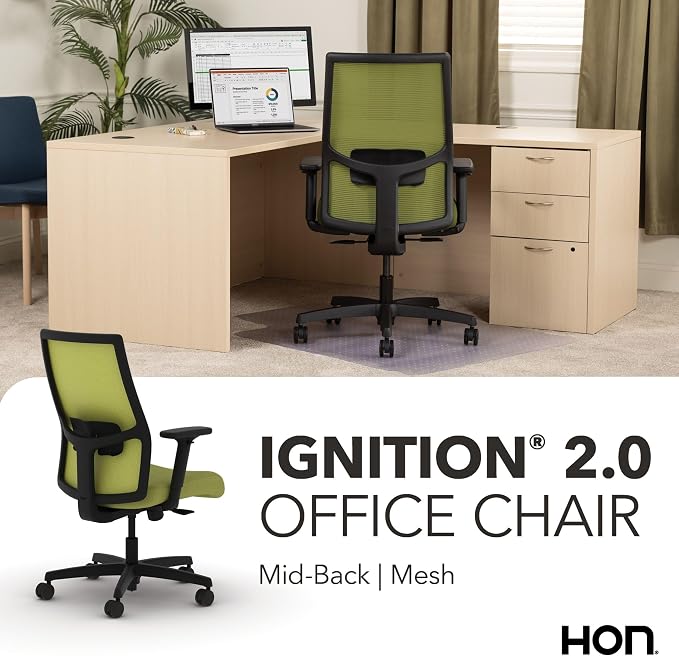 HON Ignition 2.0 Ergonomic Office Chair, Lumbar Support, Desk Chair, Pear | Ergonomic office desk chair with lumbar support, adjustable arms, office decor, workstation comfort for focused productivity - Image 7