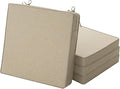 Outdoor Chair Cushions, Water-Resistant & Fade-Resistant, Patio Furniture Square Seat Replacement Chair Pads with Ties, Removable Cover, Non-Slip Bottom, Set of 4, 18 x 18 Inch, Natural by Unknown